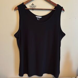 Allison Daley tank top women’s size large black basic shell top
